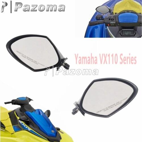 1Pair Motorboat Rearview Mirrors Jet Ski Mirror For Yamaha WaveRunner Deluxe Sport Cruiser VX110 ABS Plastic Side Mirrors