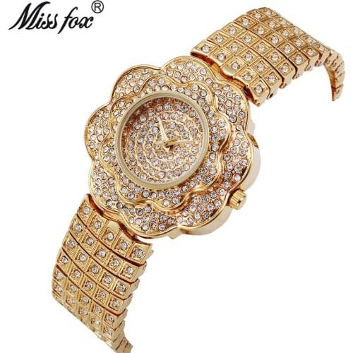 Ladies Quartz Watch Diamond Flower Waterproof High-end Luxury Women All-match Fashion Trend Watches WA148