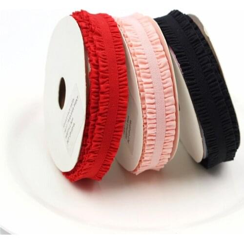 5/8'' 5 Yards Ribbon Elastic Foldover Elastics Stretch Hair Ties Headbands for Baby Girls Hair Bow,E-20519-1168