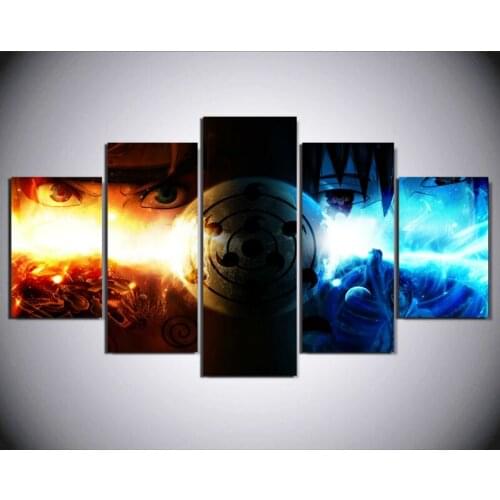 5pcs Japan Anime Ice And Fire Pictures Accessories Wall Art Home Decor Poster Canvas HD Print Painting Living Room Decoration