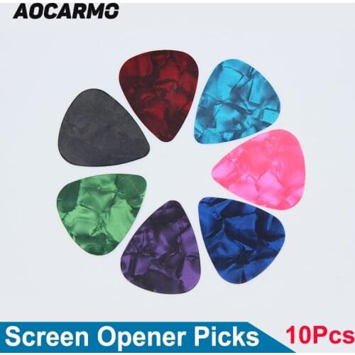 Aocarmo 10Pcs/Lot Ultra Thin Plastic Guitar Picks Pry Opener Opening Tool For Mobile Phone Tablet LCD Screen Back Plate Repair