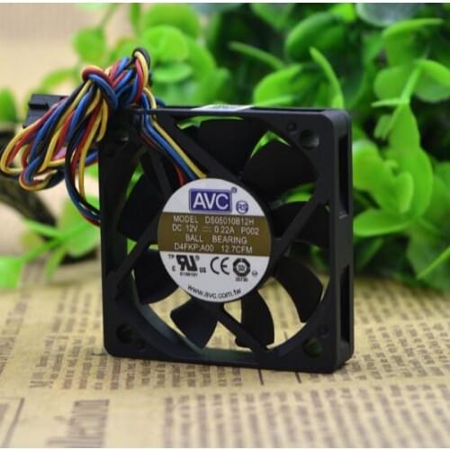 AVC DS05010B12H 50*50*10 12V 0.22A double ball fan 4 line temperature control fan