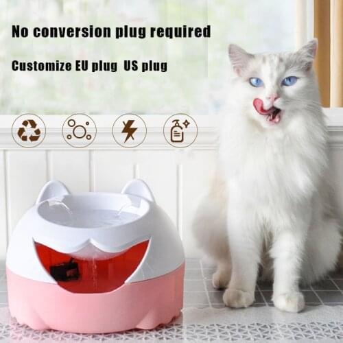 EU US plug Automatic Cat Dog Pet Drinking Fountain USB Power Drinking Bowl for cats dogs Water Dispenser Activated Carbon Filter