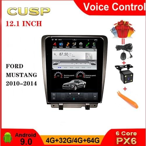 Tesla Style Android 9.0 4G+64 Car GPS Navigation Carplay For Ford Mustang 2010-2014 Car Auto Stereo Multimedia Player Head Unit