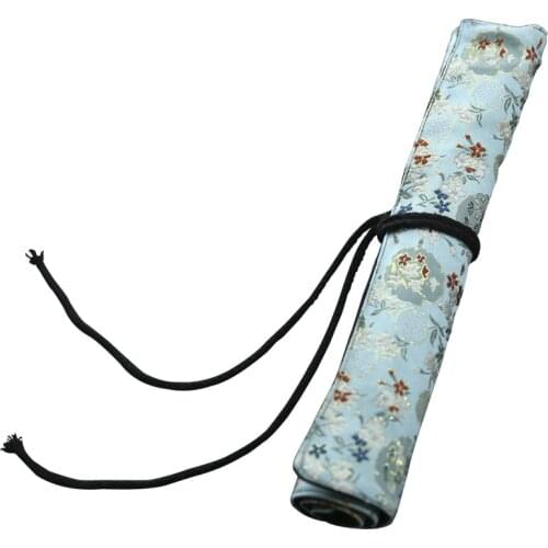 Retro Brush Pen Bags Eligant Chinese Painting Calligraphy Brush Pen Curtain Pencil Case Chinese Calligraphy Tools Storage Bags