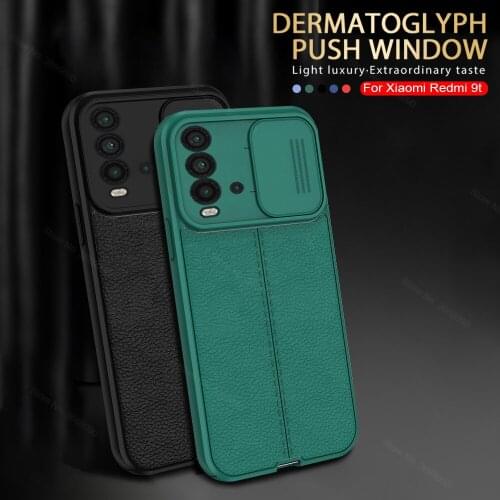 For Xiaomi Redmi 9T Case Lychee Pattern Leather Cover For Redmi 9 9C 9A 9T A C T redmi9c nfc nfs Push Camera Shockproof Coque