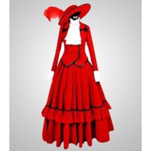 Black Butler Angelina Dalles Anne Red Cosplay Costume Custom Made