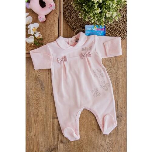 Four Season Girl Full Casual Cotton Pink Tulle Detailed Baby Jumpsuit Rompers