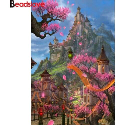 DIY Diamond Painting Picture of Rhinestones diamond embroidery Fantasy castle Home Decoration G5