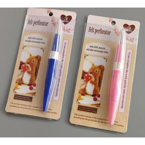 DONYAMY Pen Style Felting Needles Handle Holder Tool with 3 Needles DIY Hand Wool Pin Felt Tool Fabric Yarn Applique Craft Knitt