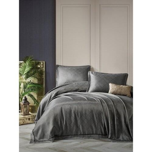 Cotton Box Fashion soft sanding bed cover non-slip queen sheet cover double layer bed cover Esta Antrasit