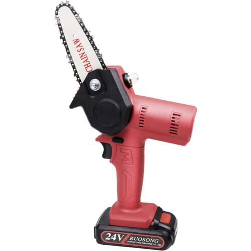 Mini Electric Chainsaw Wireless Handheld Pruning Saw 24V Lithium Battery Woodworking Electric Saw Home Garden Logging Power Tool