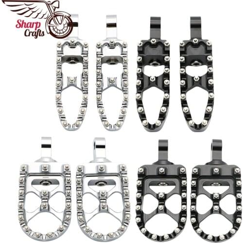 Motorcycle Footpegs Rotating Offroad Style Footrests For Harley Sportster Foty Eight Softail Fat Boy Breakout Dyna Low Rider