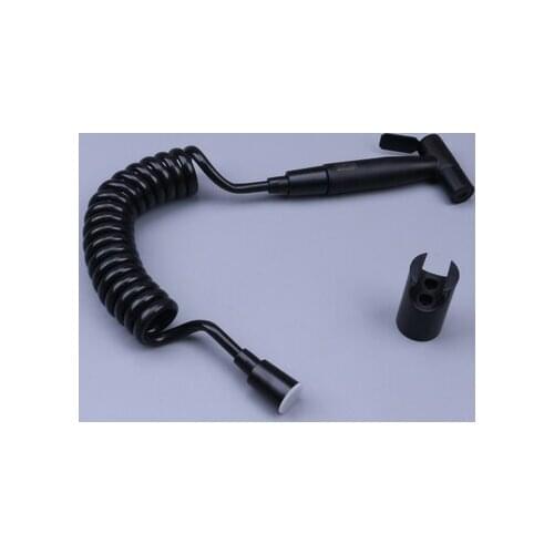 Bathroom Black Electroplating SUS304 Stainless Steel Bidet Sprayer Nozzle Flushing Water Gun Handheld Shattaf Shower Head+Hose