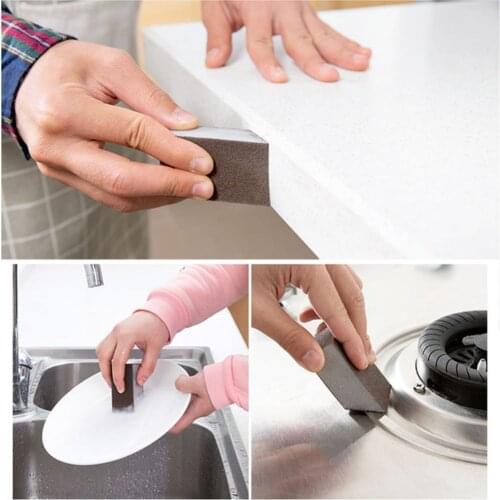 New Magic Brush Alumina Emery Sponge Rust Dirt Stains Clean Brush Bowl Wash Pot Home Kitchen Cleaning Brush