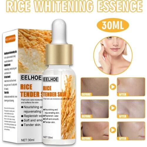 30ml White Rice Serum Face Whitening Moisturizing Essence Anti Wrinkle Anti Aging Face Fine Lines Acne Essence Skin Care