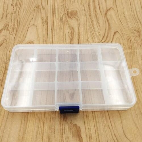 15 Slots Plastic Tool Box Compartment Jewelry Necklace Storage Box Craft Organizer Container Hot Selling Easy Take