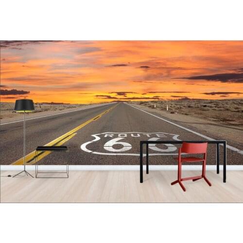 Custom wallpaper photo dusk sky road TV background wall painting home decoration living room bedroom 3d wallpaper