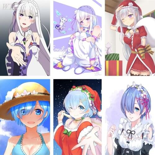 Re:Life In A Different World From Zero Anime Posters Retro Posters Canvas Painting Wall Art Picture Home Decor Wall Decor Poster