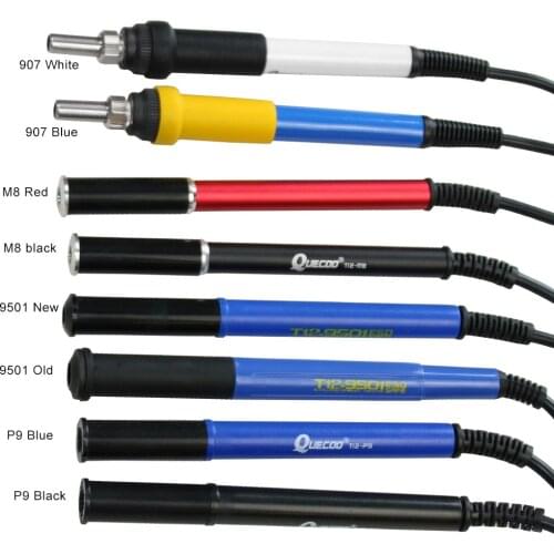 QUECOO 4pin T12-M8 9501 907 P9 Handle For T12-952/942/956 Soldering Iron stationTemperature Digital Electric Controller