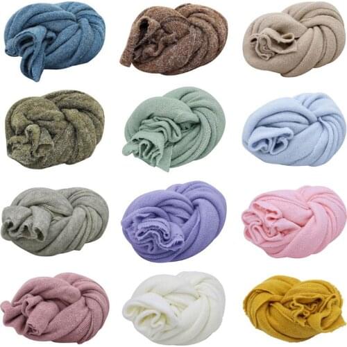 Newborn Photography Props Blanket Baby Cotton Stretchable Swaddle Wrap Accessory P31B