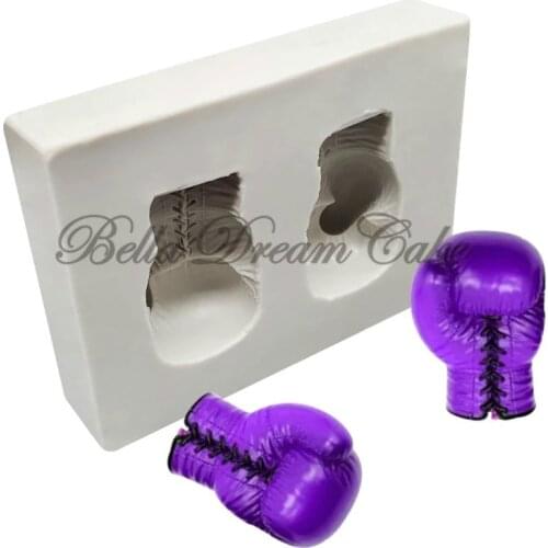Boxing Gloves Silicone Mold Cake Border Decoration Moulds Fondant Sugarcraft Mould Cake Decorating Tool Baking Accessories