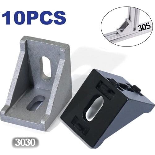 3030 Corner Fitting Angle 30x30 Decorative Brackets Aluminum Profile Accessories L Connector Fasten connector Pack of 10