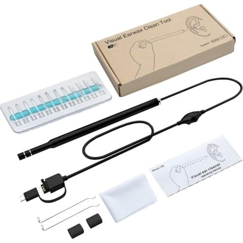 3 in 1 Multifunctional Ear Cleaner USB Endoscope 5.5mm Visual Earwax Clean Tool Ear Spoon Earpick Otoscope Camera 0.3MP LESHP
