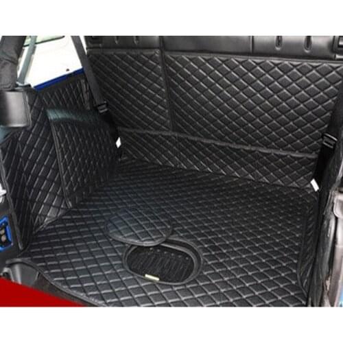 High quality car Special trunk mats for Jeep Wrangler 4doors 2016 durable cargo liner boot carpets for Wrangler 2017-2015