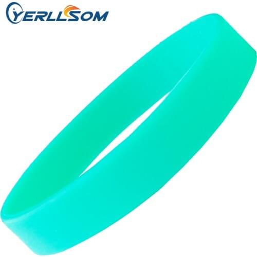 YERLLSOM 50pcs/Lot Free Shipping high quality Green Solid Color Silicone Wristband with print text P20050402