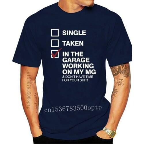 New In The Garage Working On My MG Mens Funny Classic Car T Shirt MGB MGA Midget Harajuku Tops t shirt Fashion Classic