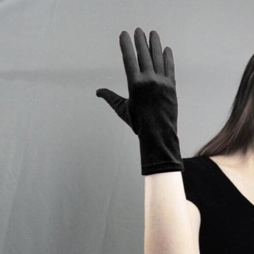 Women driving gloves gold velvet leopard gloves women sexy etiquette mittens autumn winter warm elastic cycling mittens H61