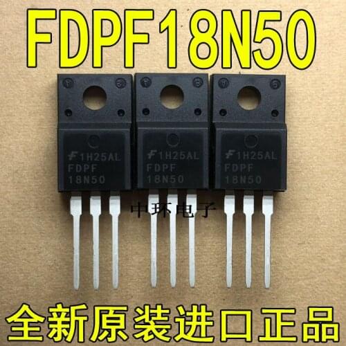 10 pcs/lote MOSFET FDPF18N50 FQPF18N50 18N50 TO-220F Transistor original nuevo 18A500V
