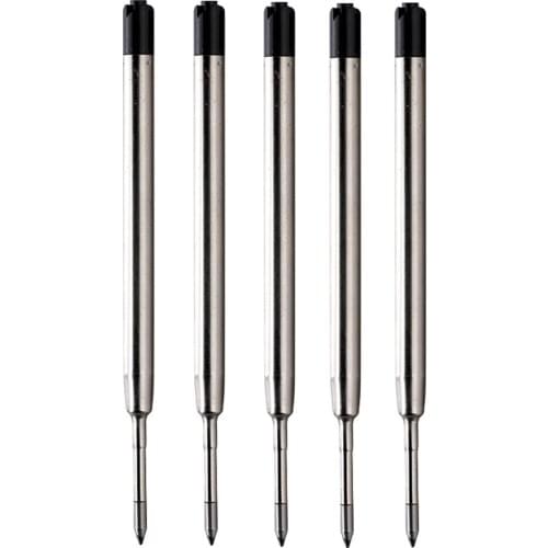 10pcs Universal Standard Style Black and Blue Ink 0.7MM Medium Nib Ball Point Pen Refills School Office Supplies