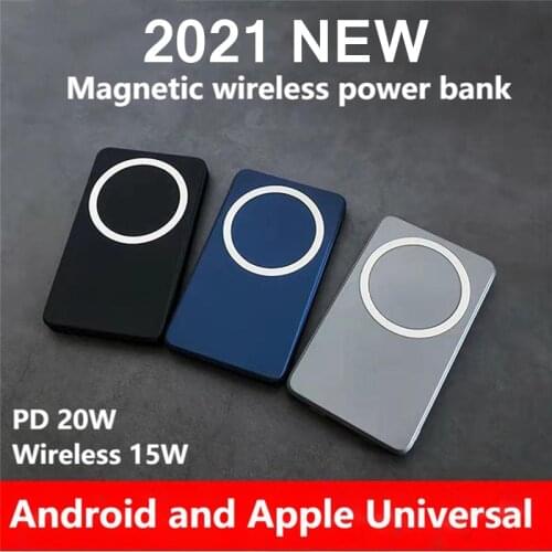 For magsafe 15W Magnetic mini Power Bank For iphone12 xiaomi portable Wireless powerbank thin slim External auxiliary battery