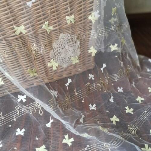 3meters 150cm Mesh embroidery lace fabric Handmade DIY Dress decoration Garment material Needlework sewing accessories 507