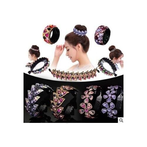 40pcs/lot DIY Multi Lotus Flower Hair Clips Drill Shrinkage Jaw Clip Hair Accessories Hair Care & Styling HA563