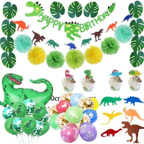 66 Pack Dinosaur Party Supplies Little Dino Party Decorations Set for Kids Birthday Party Baby Shower Decoration Children Party