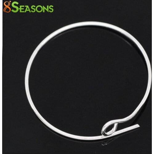 8SEASONS Free Shipping Silver Color Glass Wine Charm Rings Jewelry Findings & Components for DIY 25mm Dia, 200Pcs/Lot 8Seasons