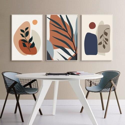 Abstract Poster Leaves Geometric Landscape Canvas Paintings Wall Art Prints Pictures for Living Room Interior Modern Home Decor
