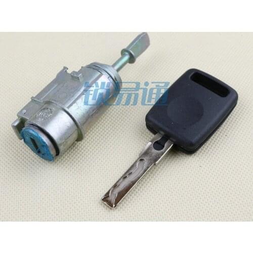 Free Shipping For Audi A6 1999-2010 Auto Left Door Lock Cylinder With 1PC Key Shell Replacement Central Lock Locksmith Tool