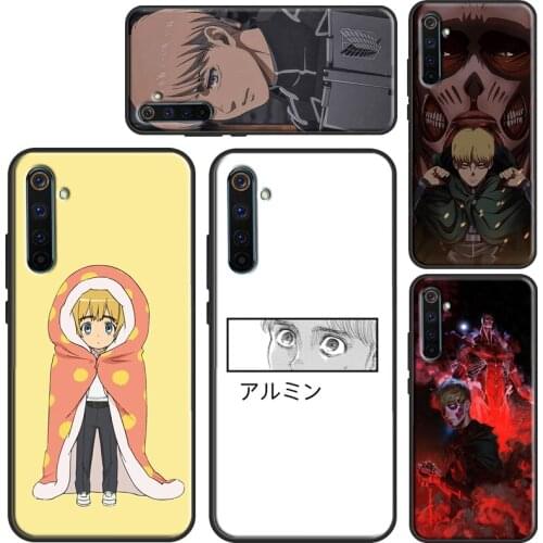 Armin Arlert Attack On Titan Case For OnePlus 9 8 Pro Nord 7T 8T 9R Cover For Realme C3 C21 C11 C15 GT Neo 6 7 8 Q3 Pro