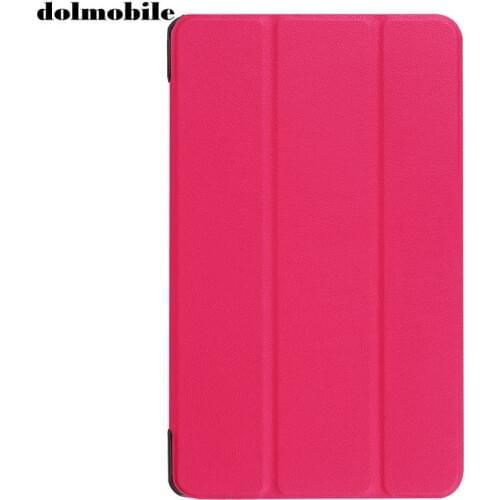Dolmobile Three Folding PU Leather Case Cover for Samsung Galaxy Tab A 8.0 T380 T385 2017 Tablet + Free Gift
