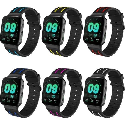 EiEuuk Soft Silicone Rubber Watchband Replacement Wrist Strap for Oppo 41mm / 46mm Smartwatch Accessory