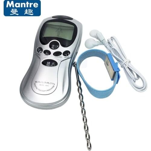 Electro Male Penis Urethral Sound Dilator Chastity Plug Catheter Stretching Pluse Shock Adult Sex Toys For Men Cockrings