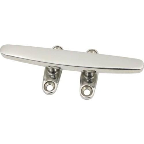 Boat Cleat - 5" Flat Top Open Base 125mm- Marine 316 Stainless Steel