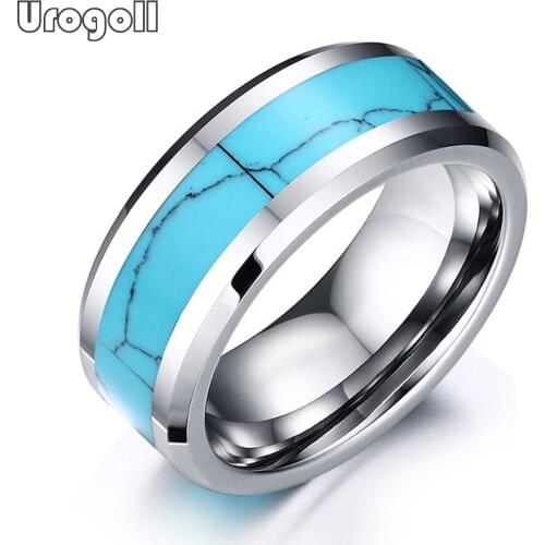 New Men Ring 8MM Tungsten Carbide Rings Wedding Bands For Trendy Men Party Wedding Matte Finished Ring Jewelry