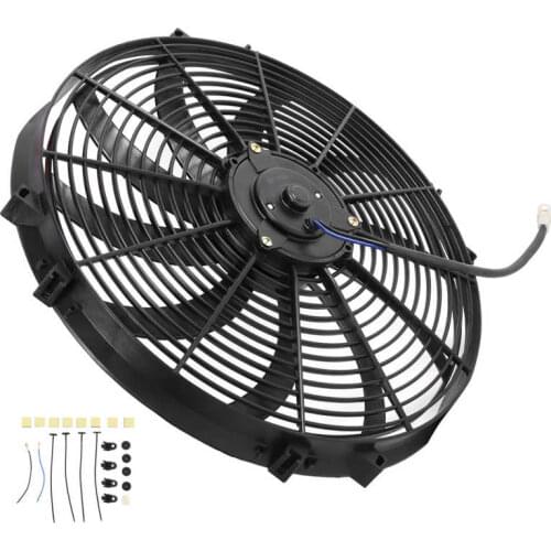 Caja de cambios oto aksesuar Car Air Conditioner Electric Fan 16in 10 Blades Push Pull Modification Replacement for Trucks RVs