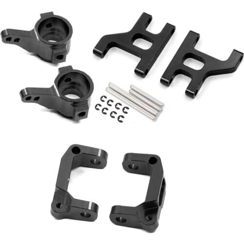 Metal Front Steering Cup C Hub Carrier Suspension Arm Set for 1/10 RC Crawler Car Tamiya CC01 CC-01 Upgrade Parts