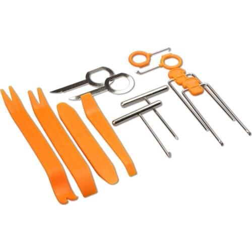 12Pcs Professional Automobile Audio Door Clip Panel Trim Dash Auto Radio Removal Tools for Honda civic crv fit accord fiat doblo